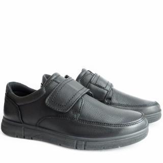 ARA MEN'S BLACK MOCCASIN IN VERY SOFT LEATHER WITH TEAR AND REMOVABLE FOOTBED