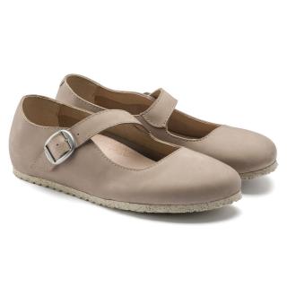 BIRKENSTOCK TRACY MARY JANE NABUK LEATHER FLATS WITH REMOVABLE INSOLE SAND