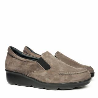 SOFFICE SOGNO LIGHTWEIGHT MOCCASIN IN BROWN SUEDE AND STRETCH FABRIC