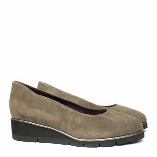 ICE DECOLLETE IN SUEDE WITH WEDGE FOR HALLUCE VALGUS AND WITH REMOVABLE FOOTBED BROWN