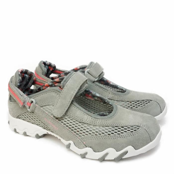 ALLROUNDER BY MEPHISTO NIRO GRAY GREEN SUEDE SHOES WITH DOUBLE STRAP - photo 1