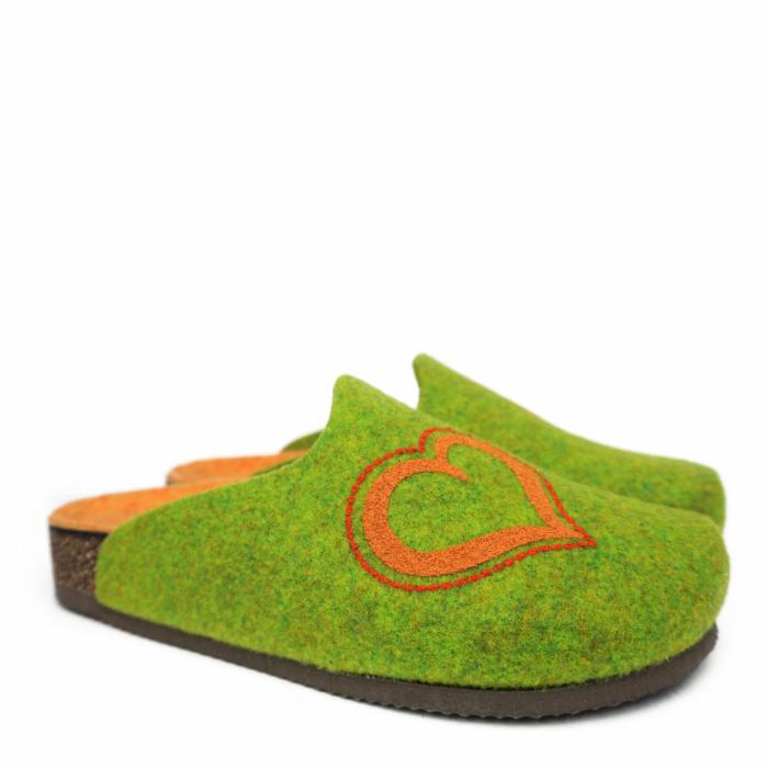 Sandali ciabatta a fascia in tessuto verde NUOVI Damen Schuhe Hausschuhe & Slipper 