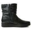 ENVAL SOFT ANKLE BOOTS IN BLACK CALFSKIN WITH ULTRAFLEX BOTTOM