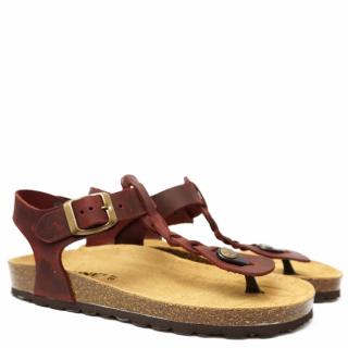 BIOLINE KAIRO THONG SANDAL IN WOVEN OILY LEATHER