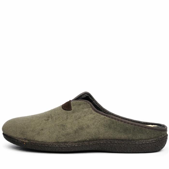 DIAMANTE MEN'S SLIPPERS IN VERY SOFT WARM BROWN FABRIC