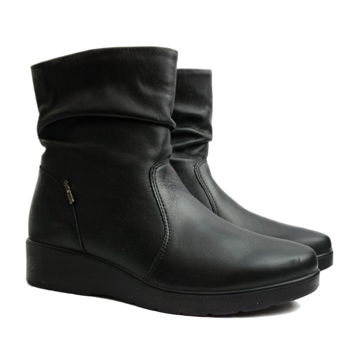 ENVAL SOFT ANKLE BOOTS IN BLACK CALFSKIN WITH ULTRAFLEX BOTTOM - photo 1