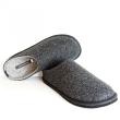 LOWENWEISS EASY BICOLOR WOMEN'S SLIPPERS WOOL ANTHRACITE GRAY REMOVABLE FOOTBED