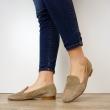 ETIENNE LEATHER TAUPE MOCCASIN FOR WOMEN