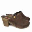 JUNGLA BROWN COFFEE LEATHER SLIPPER WITH OPEN TOE FOR WOMEN - photo 1