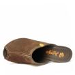 JUNGLA BROWN COFFEE LEATHER SLIPPER WITH OPEN TOE FOR WOMEN - photo 4