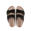 PAPILLIO ARIZONA CHUNKY SLIPPERS IN BLACK SUEDE WITH DOUBLE BUCKLE - photo 2