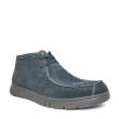 ENVAL SOFT MEN'S BOOTS GENUINE LEATHER VERY SOFT LACES REMOVABLE FOOTBED NIGHT BLUE