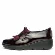 SOFFICE SOGNO MOCCASIN IN SHINY LEATHER WITH FRINGES IN WINE RED SUEDE - photo 2