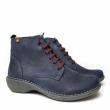 JUNGLA LOW BOOT IN BLUE LEATHER WITH ELASTICS, ZIP AND REMOVABLE FOOTBED - photo 1