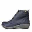 JUNGLA LOW BOOT IN BLUE LEATHER WITH ELASTICS, ZIP AND REMOVABLE FOOTBED - photo 3