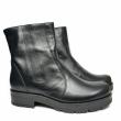 SLIGHT WOMEN'S ANKLE BOOT IN FLEXIBLE BLACK LEATHER WITH ZIPPER - photo 1