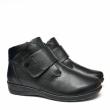 CAPRICE BLACK LEATHER ANKLE BOOT WITH RIPP AND ZIP AND REMOVABLE FOOTBED - photo 1