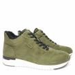 CAPRICE HIGH SNEAKER IN GREEN SUEDE WITH FUR AND REMOVABLE FOOTBED - photo 1