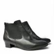ARA ELEGANT ANKLE BOOT IN VERY SOFT BLACK LEATHER WITH HEEL