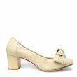 SANTE' DÉCOLLETÉ IN BEIGE LEATHER WITH HEEL AND BOW
