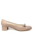 SANTE' PUMPS IN TAUPE LEATHER WITH BOW