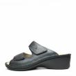 DUNA SLIPPER PREPARED IN ANTHRACITE EMBOSSED LEATHER WITH DOUBLE STRAP AND REMOVABLE FOOTBED - photo 2