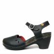 JUNGLA SANDAL IN BLACK LEATHER WITH STRAP AND HEEL - photo 2