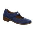 JENNY BY ARA WOMEN'S COMFY SHOES PERFORATED UPPER STRAP CLOSURE BLUE