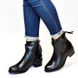CAPRICE ANKLE BOOTS WITH HEEL AND ZIP CLOSURE LEATHER BLACK