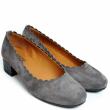 VALE WOMEN'S COURT SHOES SUEDE LEATHER GUNMETAL  - photo 2