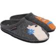 HAFLINGER FLAIR CATSINLOVE ANTHRACITE GREY WOMEN'S SLIPPERS WOOL WITH CATS