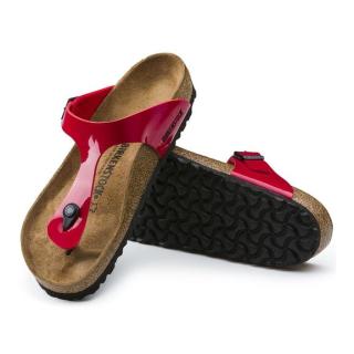 BIRKENSTOCK GIZEH TONGS BIRKOFLOR TANGO RED PATENT ROUGE