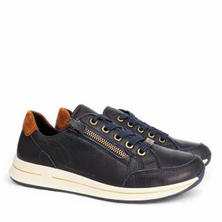 ARA BLUE DEER SKIN SNEAKERS WITH REMOVABLE INSOLE