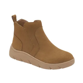 DR SCHOLL BORMIO BROWN SUEDE ANKLE BOOT WITH REMOVABLE FOOTBED