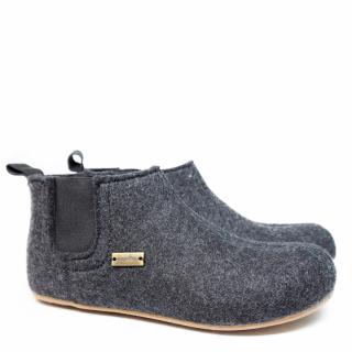HAFLINGER EVEREST HYGGE ANKLE BOOTS IN GRAPHITE GRAY WOOL