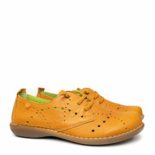 JUNGLA SHOE IN PERFORATED BISCUITS LEATHER WITH LACES AND REMOVABLE FOOTBED