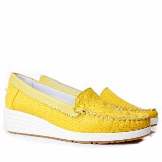 SANTE' MOCCASIN NAPPA WOVEN HIGH WEDGE REMOVABLE FOOTBED