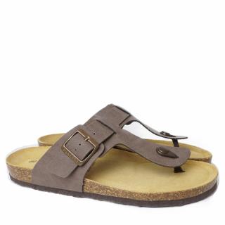 PLAKTON MEN'S FLIP FLOPS WITH MEMORY FOOTBED AND ADJUSTABLE BAND