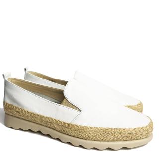 THE FLEXX WHITE CASUAL MOCCASIN WITH ROPE INSERT