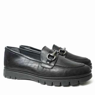 THE FLEXX CHIC TOO BLACK NAPPA LOAFER WITH LIGHTWEIGHT SOLE