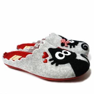 DIAMANTE WARM FELT SLIPPERS REMOVABLE FOOTBED