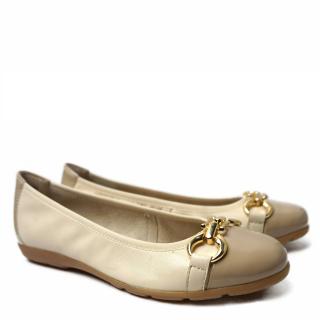 CAPRICE BALLERINA IN SOFT LEATHER, REMOVABLE FOOTBED