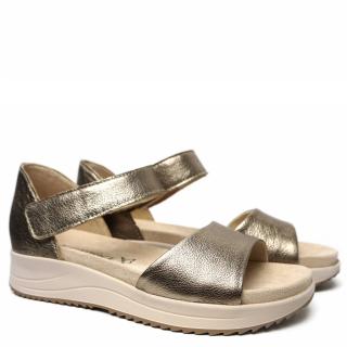 CAPRICE SINGLE-STRAP LEATHER SANDAL WITH REMOVABLE FOOTBED STRAP