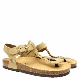 BIOLINE KAIRO THONG SANDAL IN WOVEN OILY LEATHER