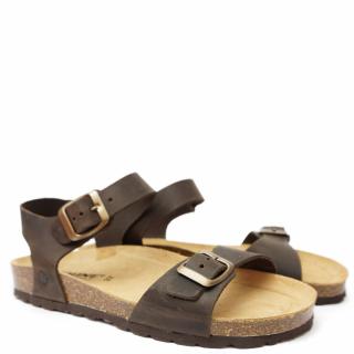 BIOLINE RIO SANDAL DOUBLE BUCKLE GREASED LEATHER