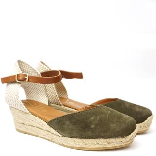 VIGUERA WEDGE SANDAL WITH CORD ANKLE STRAP