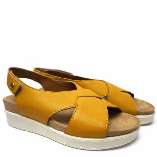 ENVAL SOFT CROSSED WIDE SOLE SANDAL IN SOFT NAPPA