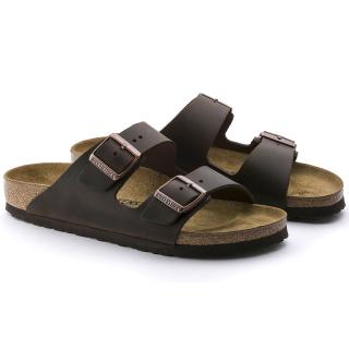 BIRKENSTOCK ARIZONA CHAUSSONS CUIR HUILE COUPE NORMALE HABANA