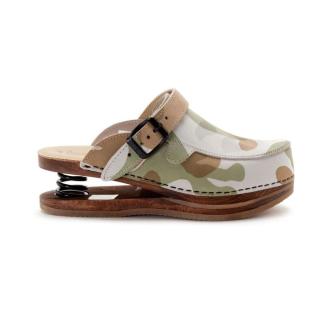 BALDO 5/19 SCA MEN'S/WOMEN'S CLOG CAMOUFLAGE SHOCK ABSORBER WITH WOOD SOLE