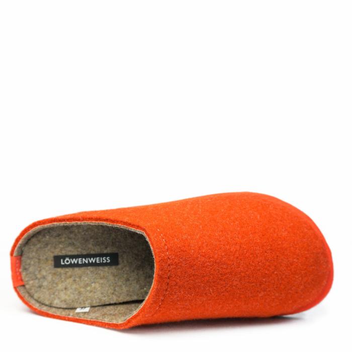 LOWENWEISS EASY BICOLOR WOMEN'S SLIPPERS WOOL BROWN ORANGE REMOVABLE FOOTBED - photo 3